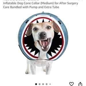Inflatable Shark Dog Cone Collar